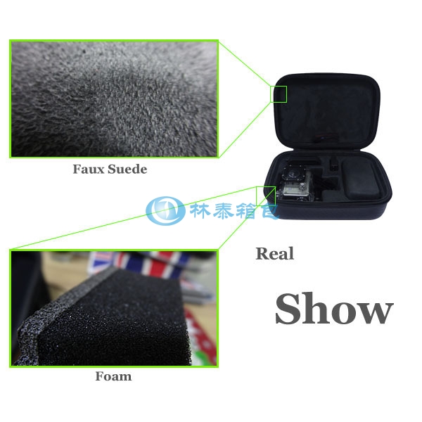 （非標準小號）黑色pu EVA相機包內(nèi)部材料圖